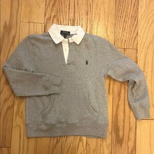 Polo by Ralph Lauren Gray Sweatshirt with White Collar